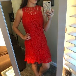 Coral-colored Michael Kors dress